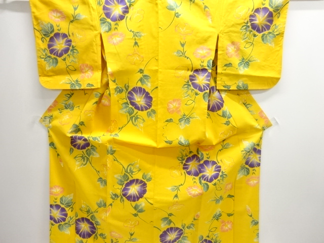 JAPANESE KIMONO / MORNING GLORY PATTERN YUKATA / MORNING GLORY PATTERN